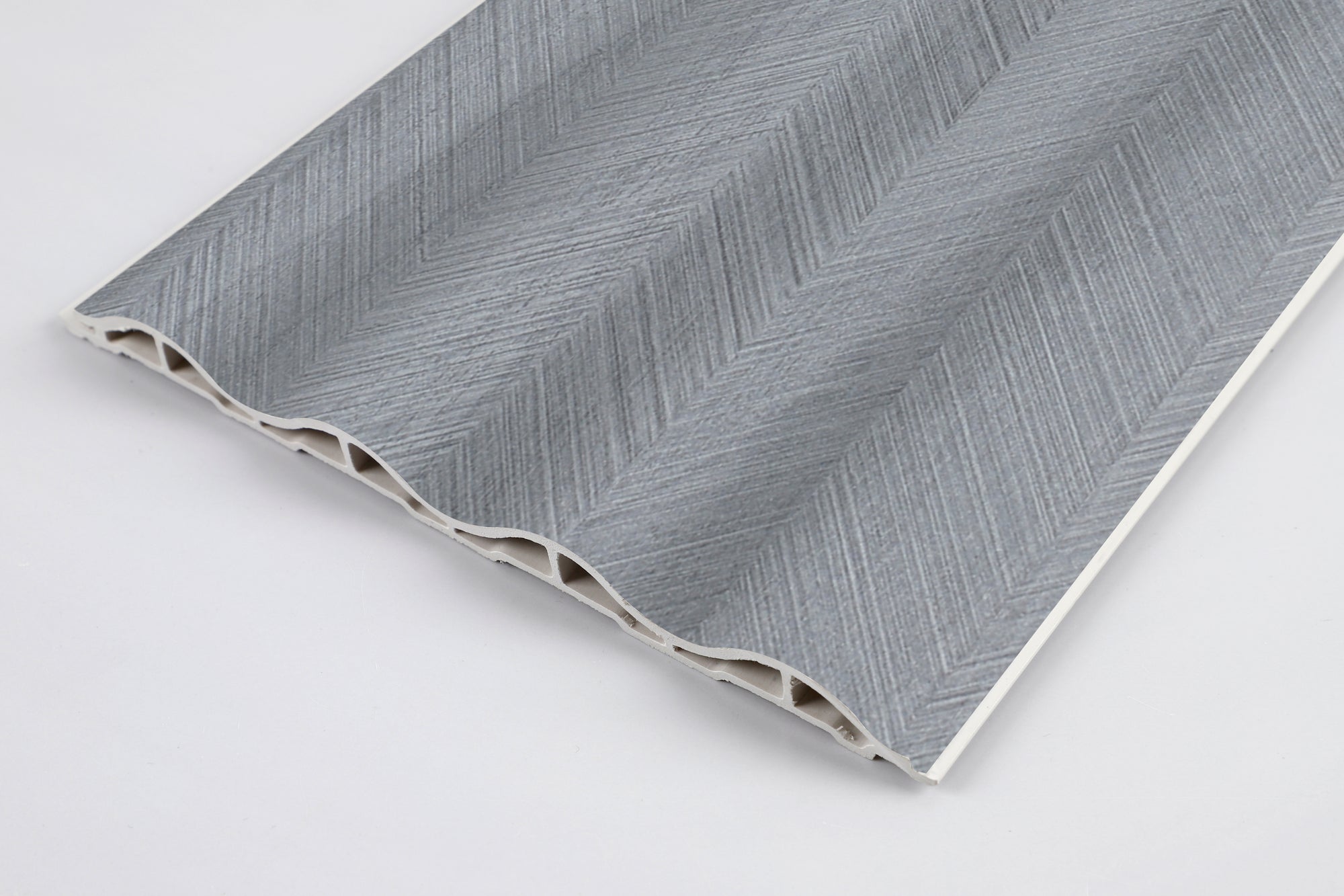 Linea Ghiaccio chevron grey wall panel UK