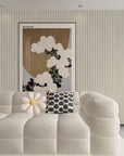 Linea Avorio ivory textured decorative wall panel UK
