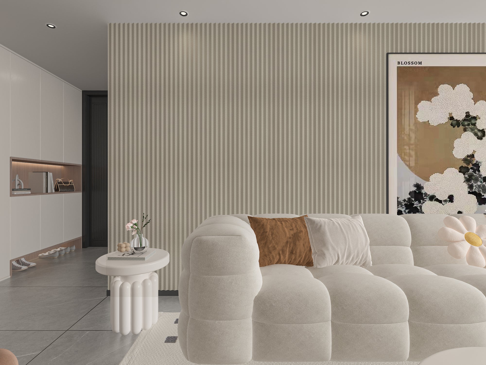 Linea Terra beige textured decorative wall panel