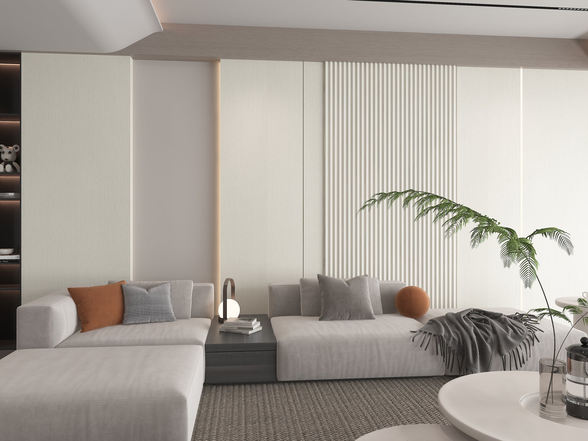 Linea Avorio ivory textured decorative wall panel UK